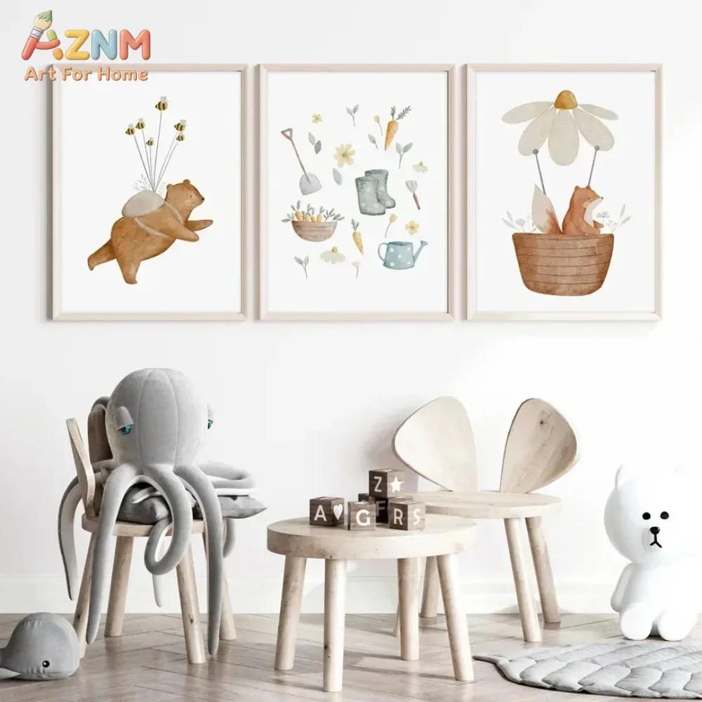 Baby Nursery Frames - AZNM-Arte de pared en lienzo con