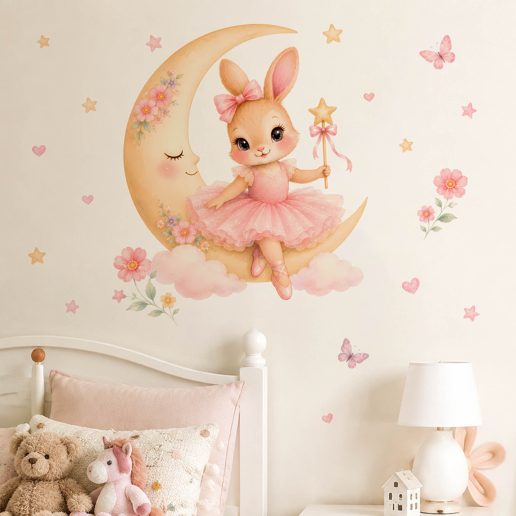 Pegatinas de Pared de Conejita - Baby Nursery Decor Girl reseña y precio