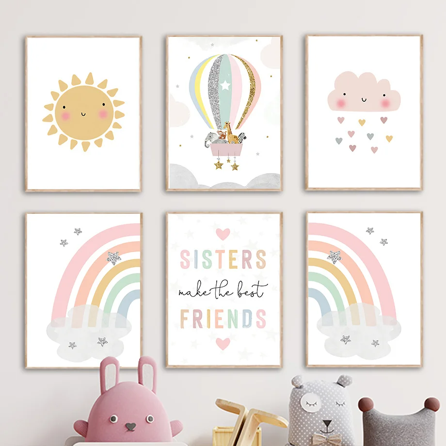 Pósteres nórdicos de jirafa, e - Baby Nursery Decor Girl reseña y precio