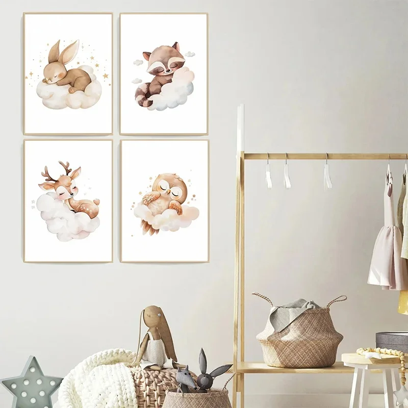 Pintura en lienzo de animales  - Baby Nursery Frames reseña y precio
