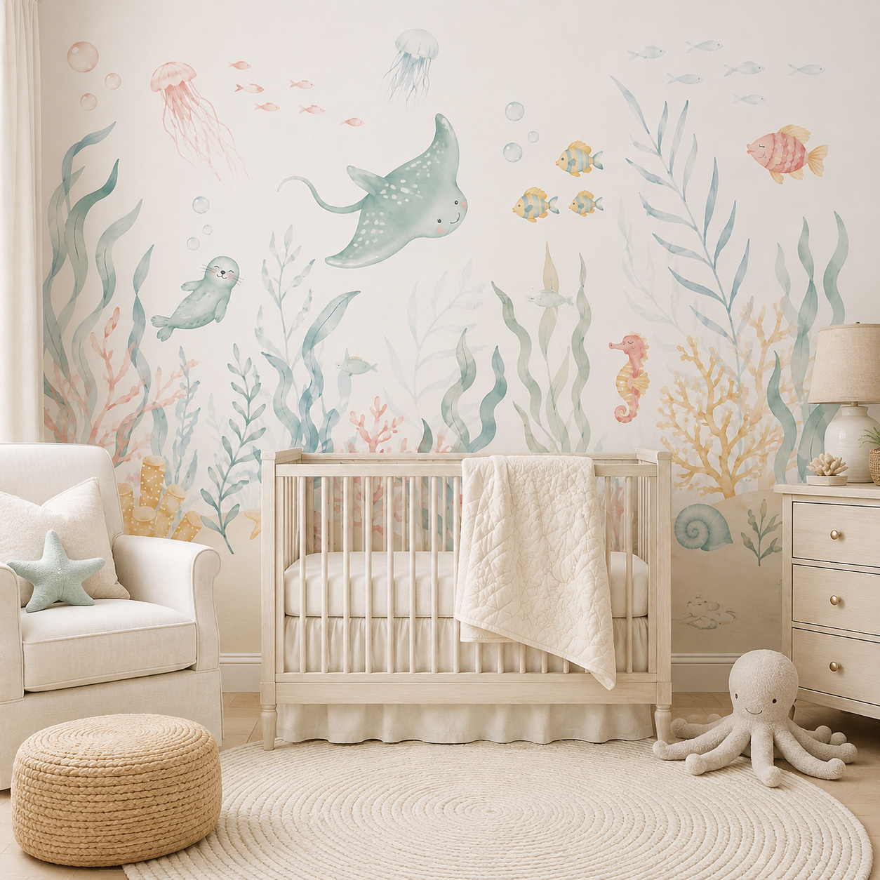 Papel Tapiz Autoadhesivo de An - Baby Nursery Peel And Stick Wallpaper reseña y precio
