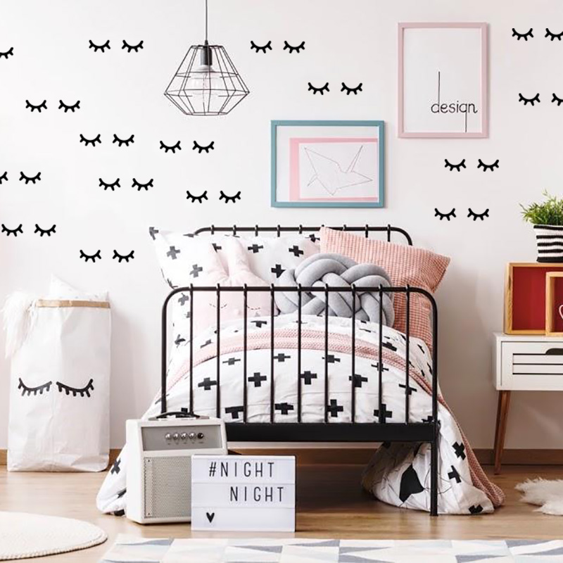 Pegatinas de pared de pestañas - Baby Nursery Decor Girl reseña y precio