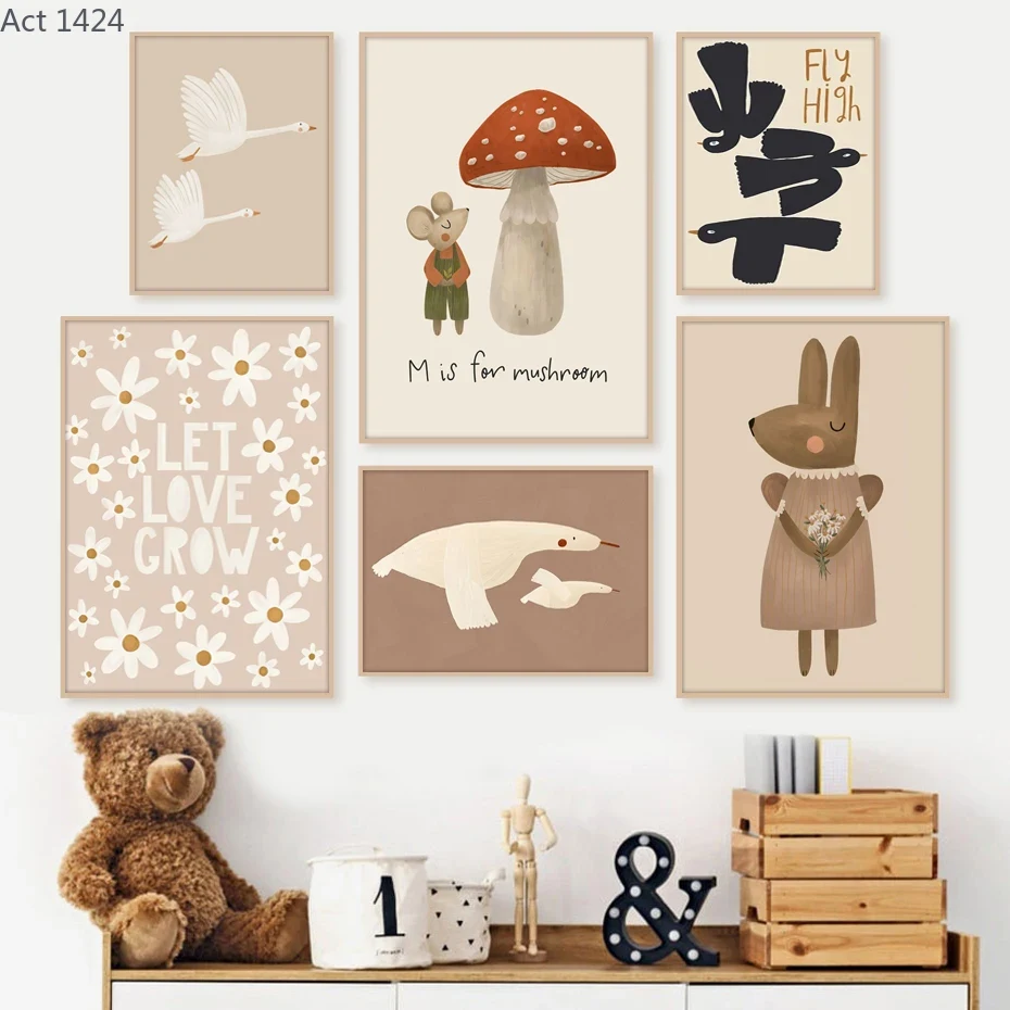 Pósteres Boho de Dibujos Anima - Baby Nursery Frames reseña y precio